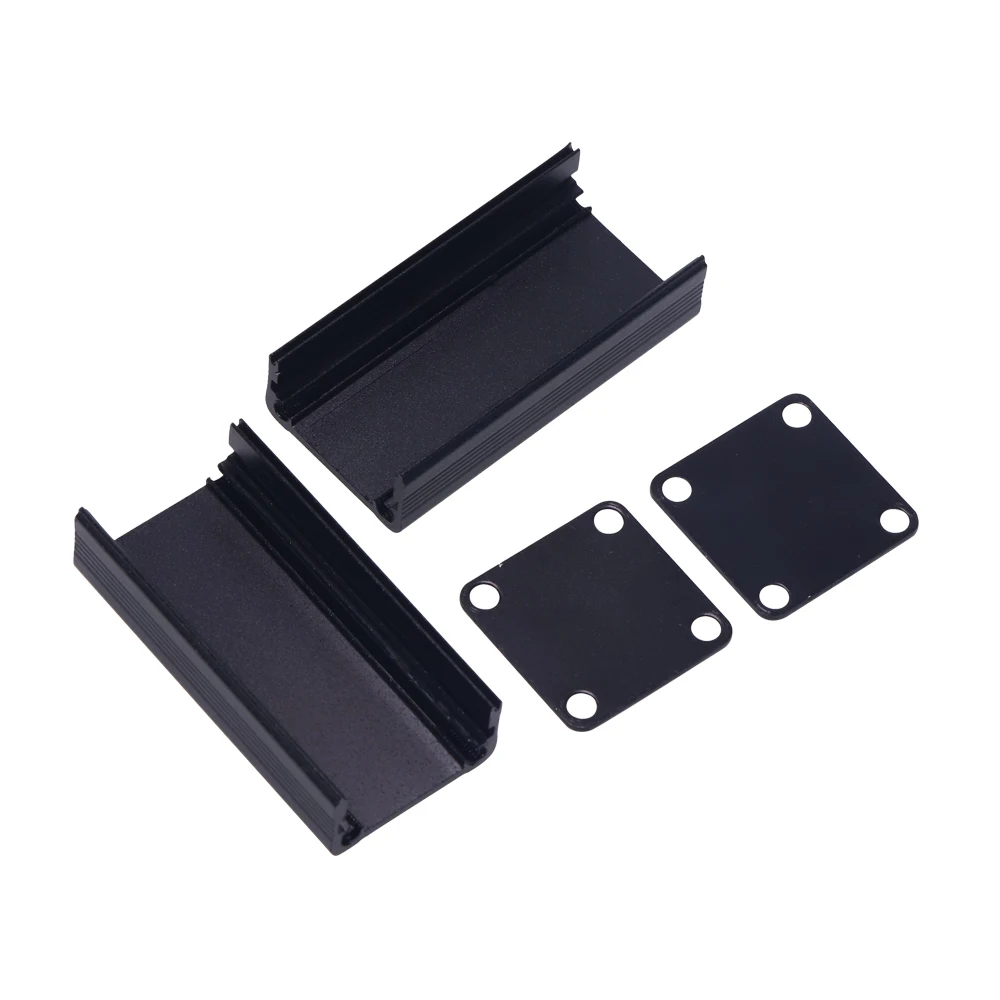 Scatola di giunzione in alluminio impermeabile custodia per strumenti nera custodia elettronica 50x25x25mm scatola per progetti elettronici fai-da-te