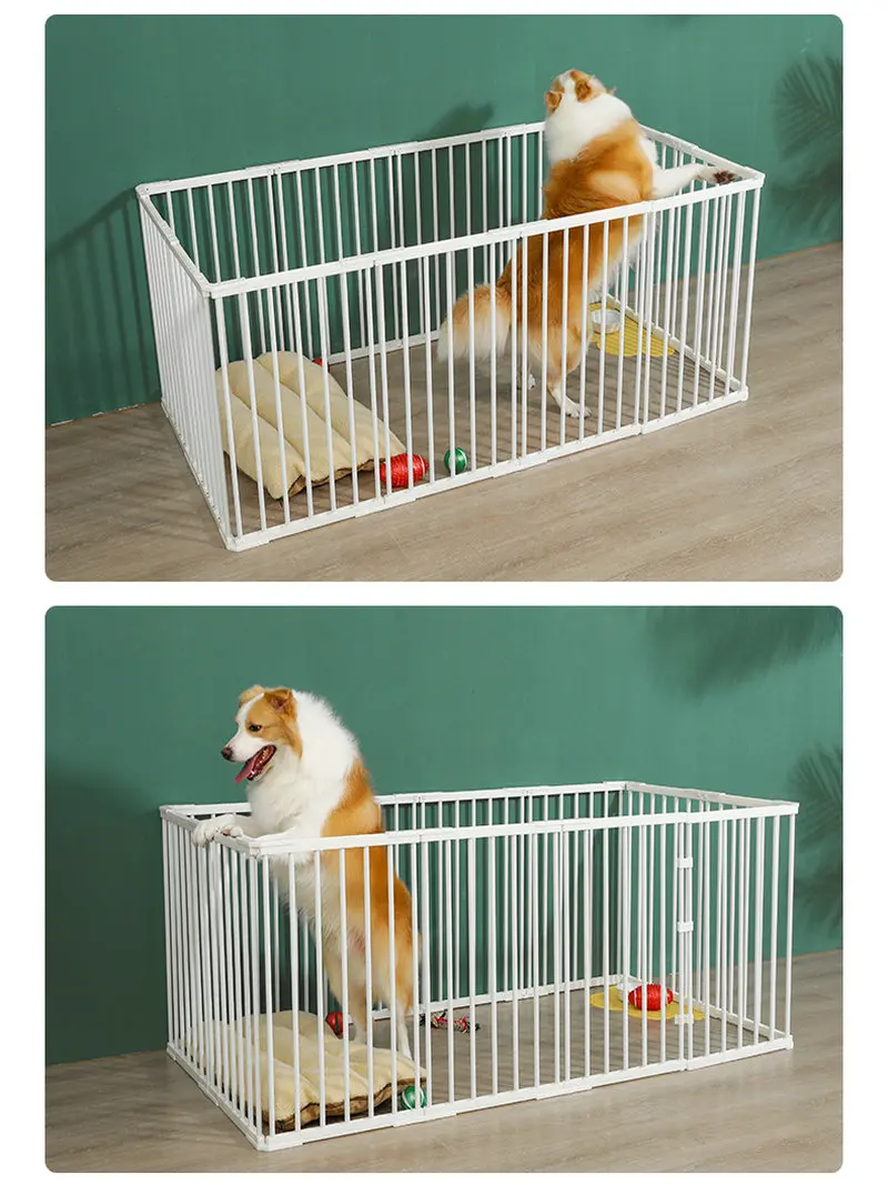 HQ Assembled Indoor Metal Fence Pet Playpen Crate Mesh Wire Small Medium Big Dog Cage