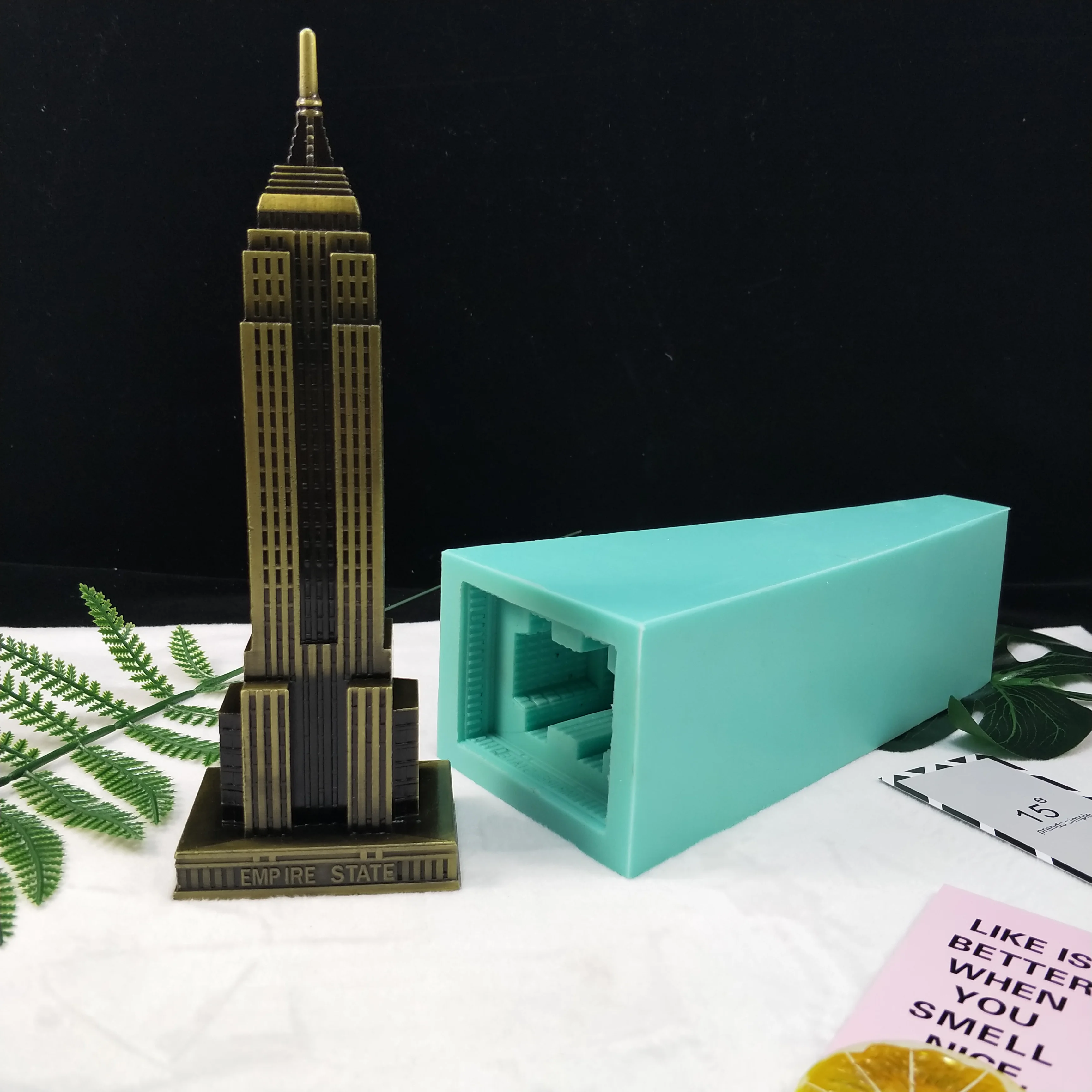 PRZY Empire State Building Silicone Mold tower Candle Molds Clay Resin Gypsum Chocolate Candle Mold