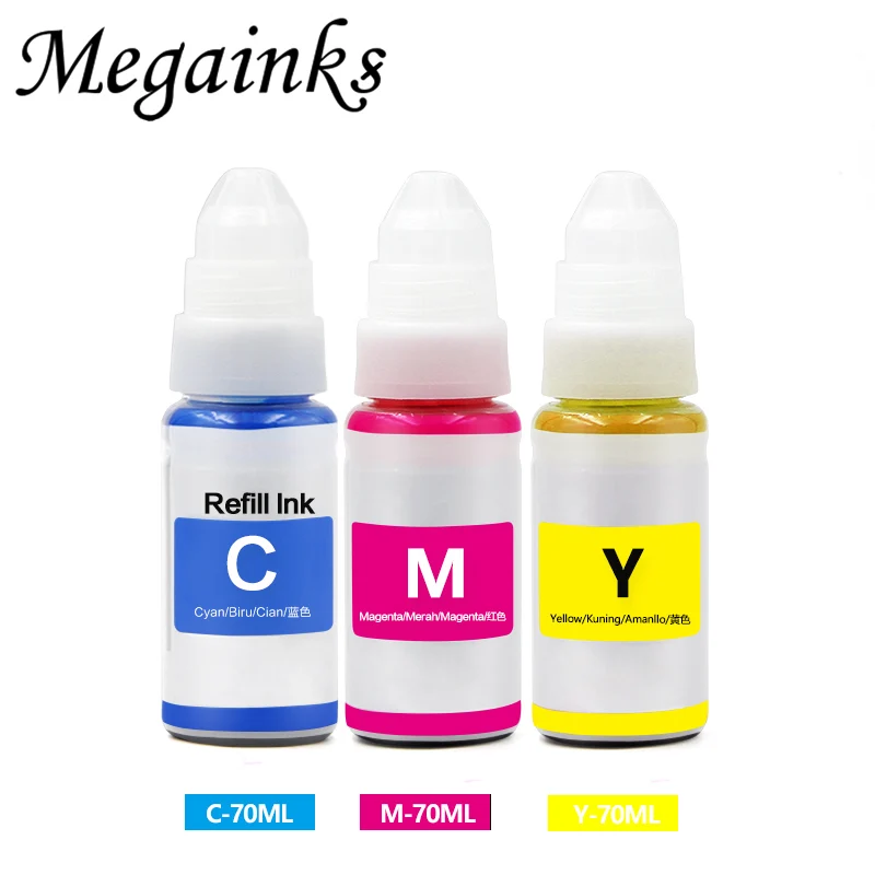 70ml Refill Dye Ink for Canon MP288 MP236 MP259 MG3080 MG3680 MG2980 MG2580S MG2400 TS3380 TS3180 G2800  G2810 TR4580 IP2880 ink