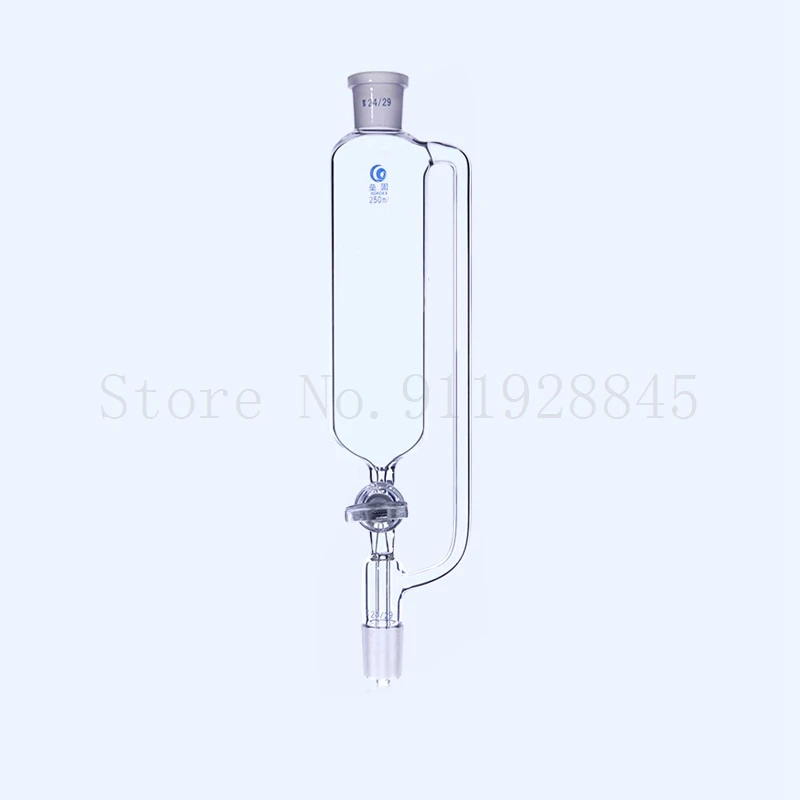 1Piece 25ml to 1000ml Lab Glass Constant Cylindrical shape separating funnel Constant pressure dropper funnel with GLASS Piston