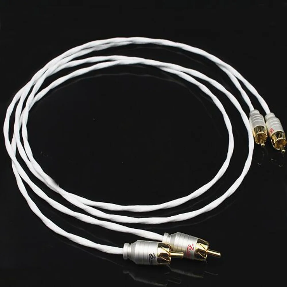 HiFi посеребренный кабель RCA позолоченный разъем HiFi аудио линия для усилителя CD-плеера
