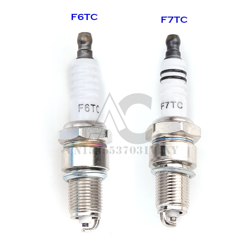 2 pieces of high-quality F6TC/F7TC spark plugs are suitable for all kinds of lawn mowers, electric saws, engine generators