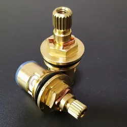 Faucets Cartridge Spool Valve 2 Pcs Standard 1/2 Brass Ceramic Faucet Lnner Disc Valve Quarter Turn Cartridges Ceramic Accessory
