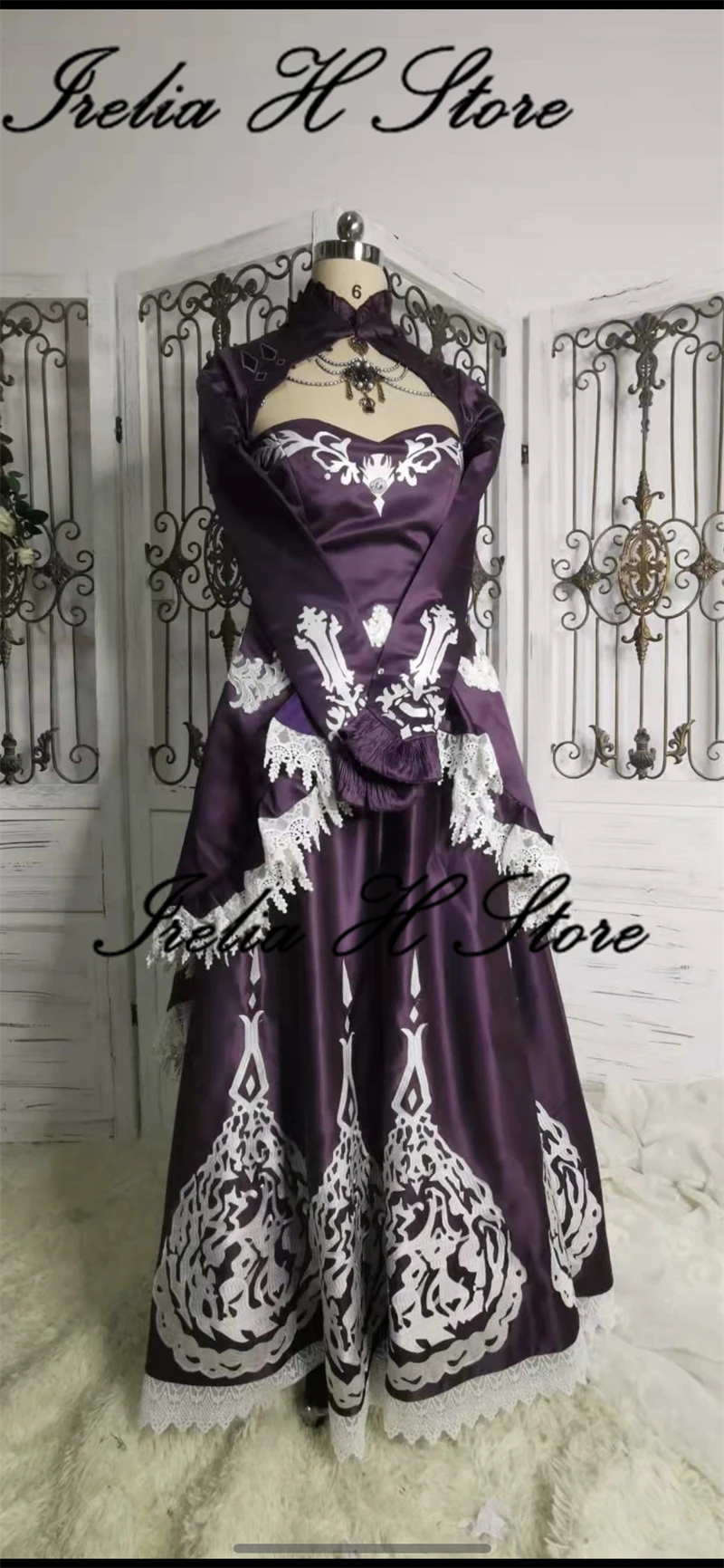 FF14 Costume Final Fantasy XIV Wedding dress cosplay costume Original embroidery dress custom made/size