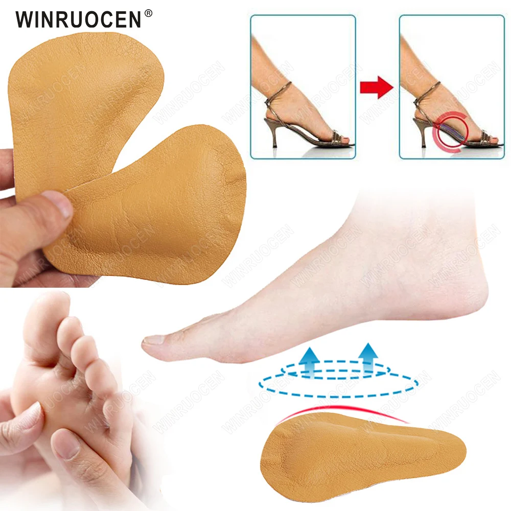 

WINRUOCEN PU Arch Supports Forefoot Pads Shoe Liners for ladies Orthopedic Shoes High Heel Massage Foot Care Shoes Insoles Sole