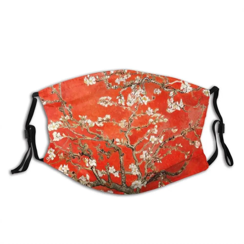 

Red Almond Blossoms Van Gogh ( New Color Edit ) Print Washable Filter Anti Dust Mouth Mask Almond Tree Almond Blossoms Van Gogh