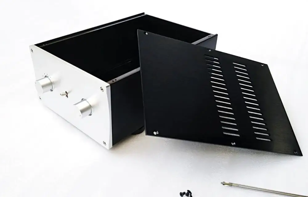 W220 H120 D311 DAC Decoder Shell Anodized Preamp Amplifier Housing Power Box Rear Class A Amp Enclosure DIY Aluminum Chassis PSU