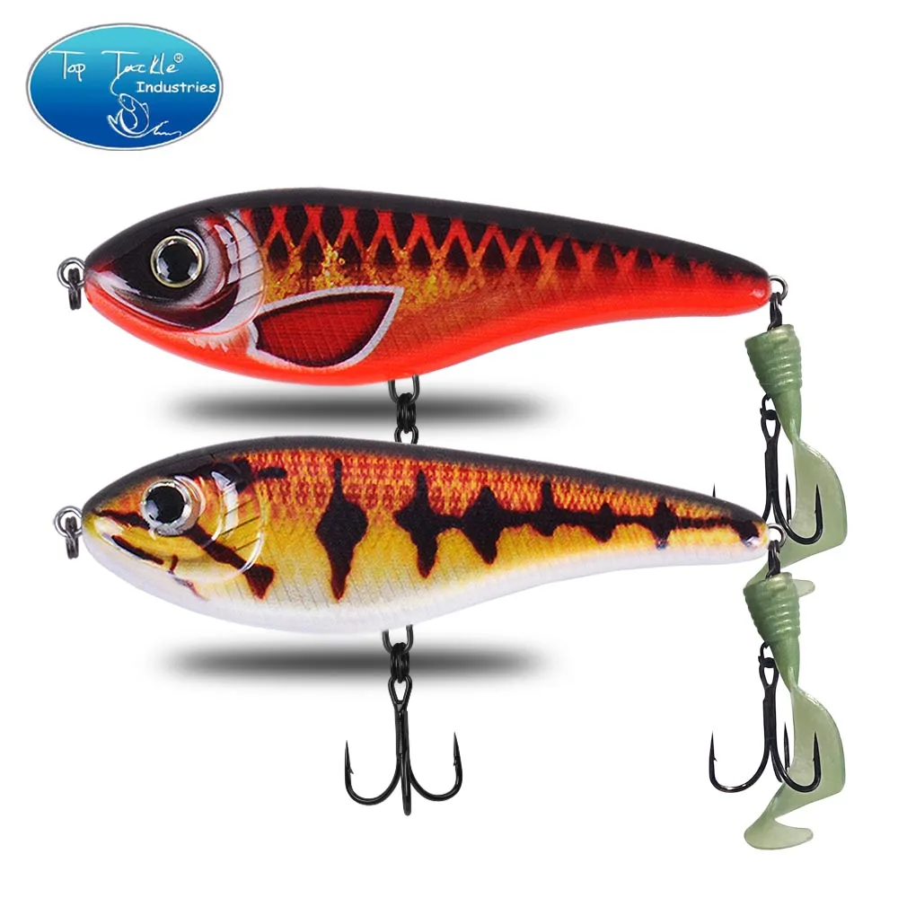 

CF Lure 90 120 150mm (Color1~23) Slow Sinking Jerkbait Soft Tail Pike Slide Musky Bass Fishing Lure Tackle