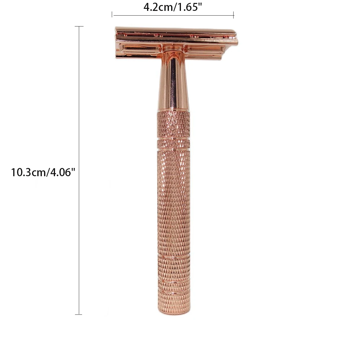 iRAZOR Classic Double Edge Safety Razor Men Manual Shaver and Women Hair Removal Grooming Tool  In Rose Gold Color