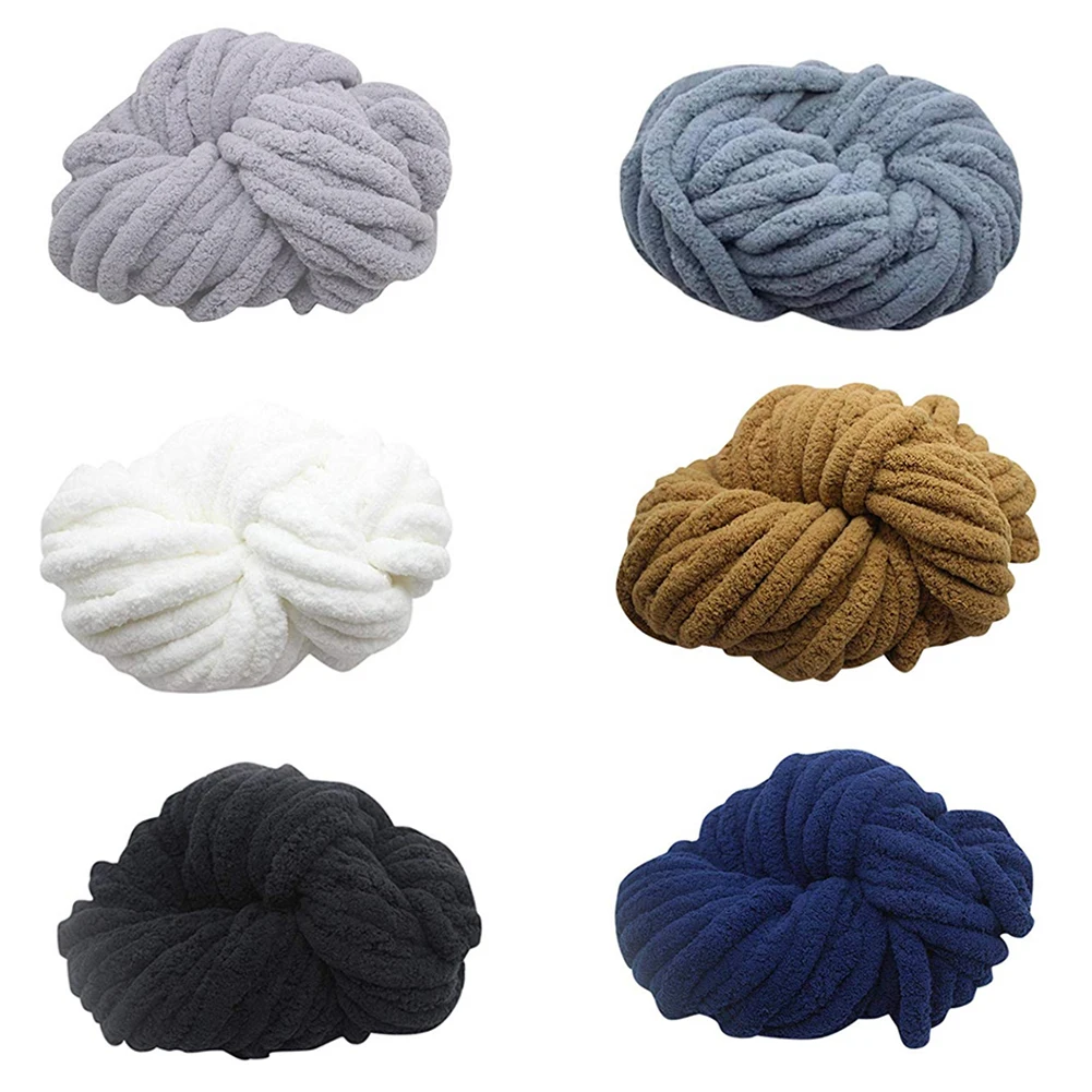 Chenille Wool Yarn Bulky Roving Yarn Chunky Merino Wool Yarn for DIY Hand Made Knit Blanket Throw Crochet Hat Scarf approving