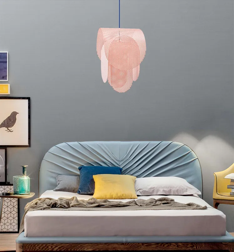 hanging lamp pink pendant lamp metal light nordic pendant light modern pendant lamp for hotel project
