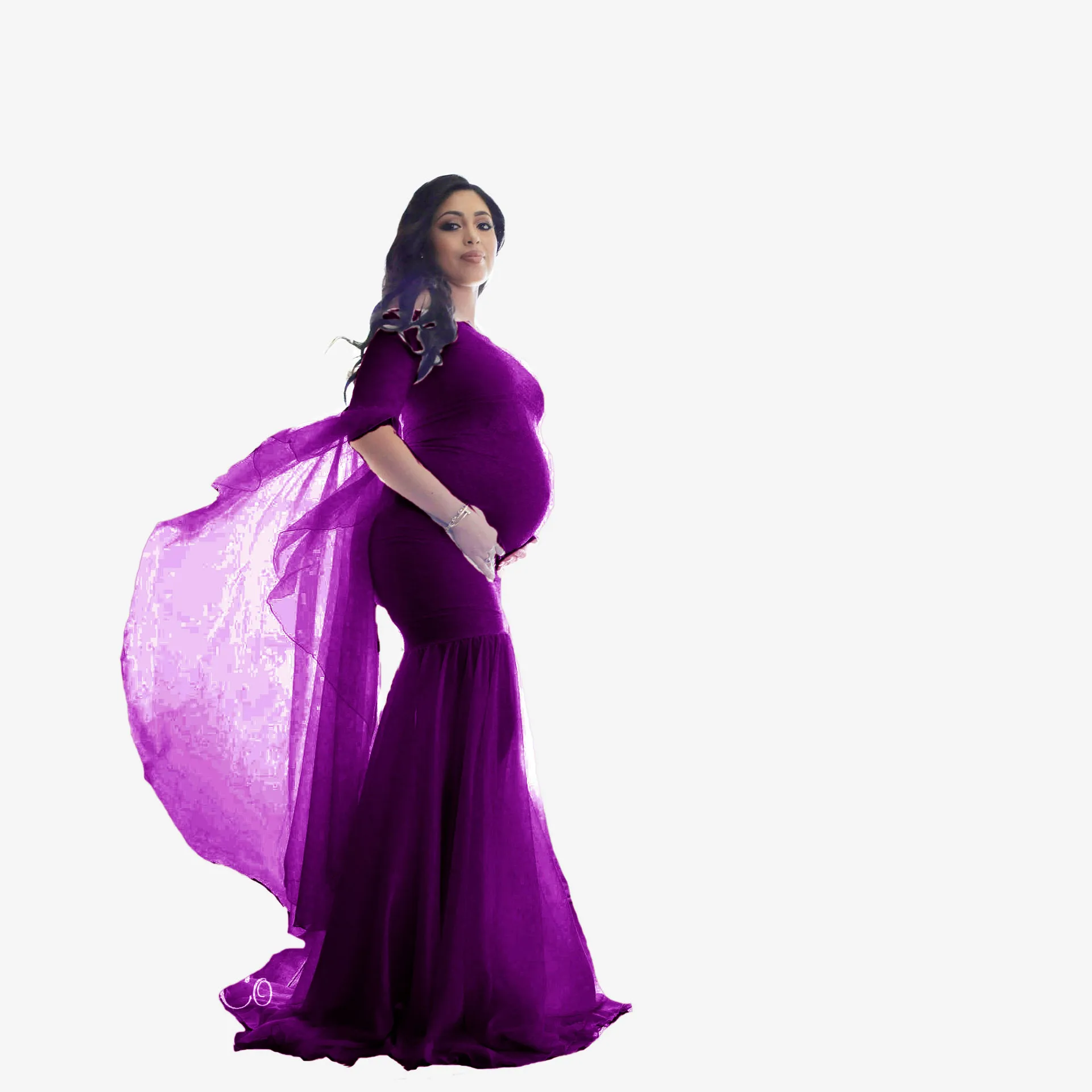 

sexy Maternity Lace stitching Props Pregnancy Dress For Photo Shooting Doll collar Pregnant Dresses For Women Maternity