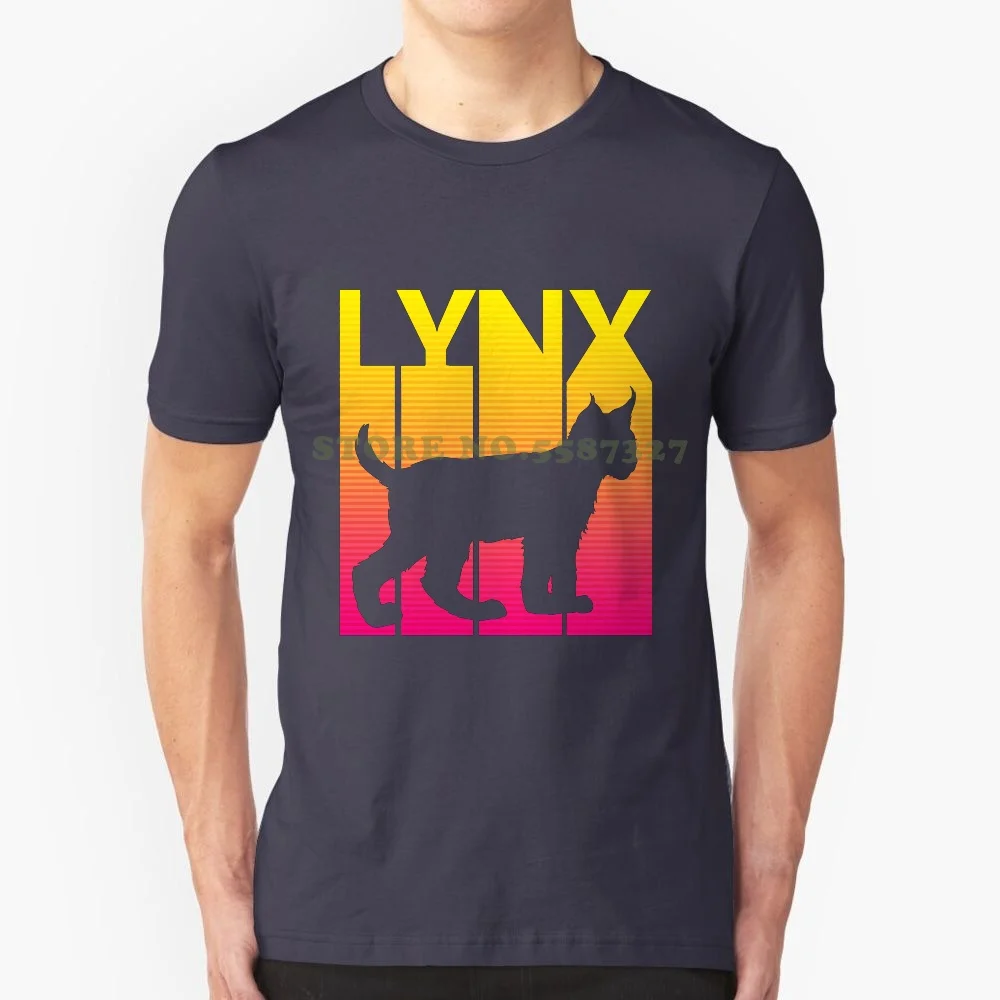 Retro 1980s Lynx Cool Design Trendy T-Shirt Tee Animal Animals Nature Safari Zoo Zookeeper Zoology Zoologist Spirit Animal