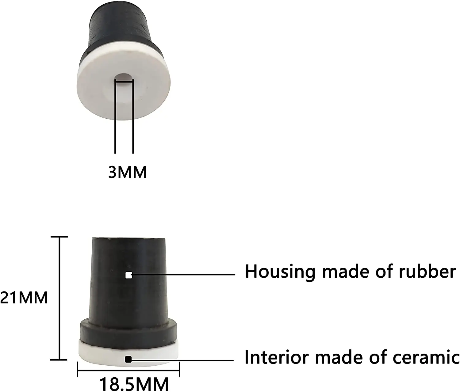 HOLDWIN 5 Chiếc Gốm Nhỏ Vụ Nổ Đầu Phun Đầu Mài Mòn Cát Blaster Phần Phun Cát Súng Bộ Dụng Cụ 3Mm