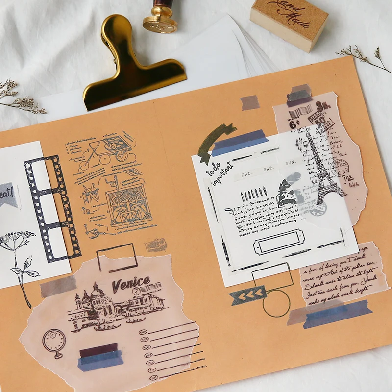 50pcs/pack A5 Translucent Paper Handmade DIY Scrapbooking Semi-transparent Copy Paper Hand Book Collage Material