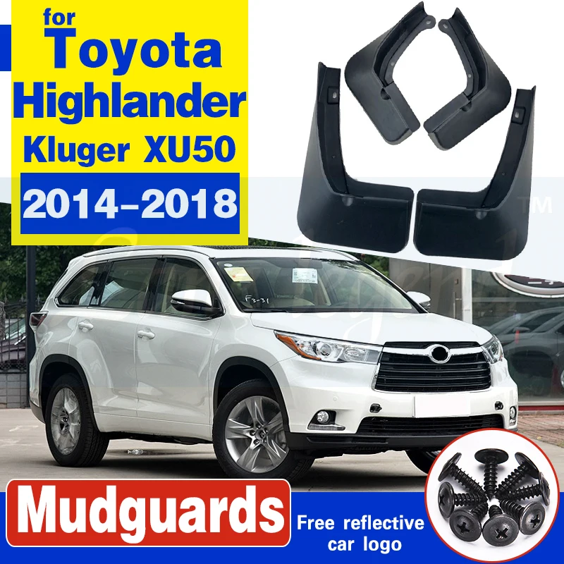

Набор из 4 шт. для Toyota Highlander Kluger XU50 2014-2018 брызговики брызговики передние и задние брызговики 2014 2015 2016 2017