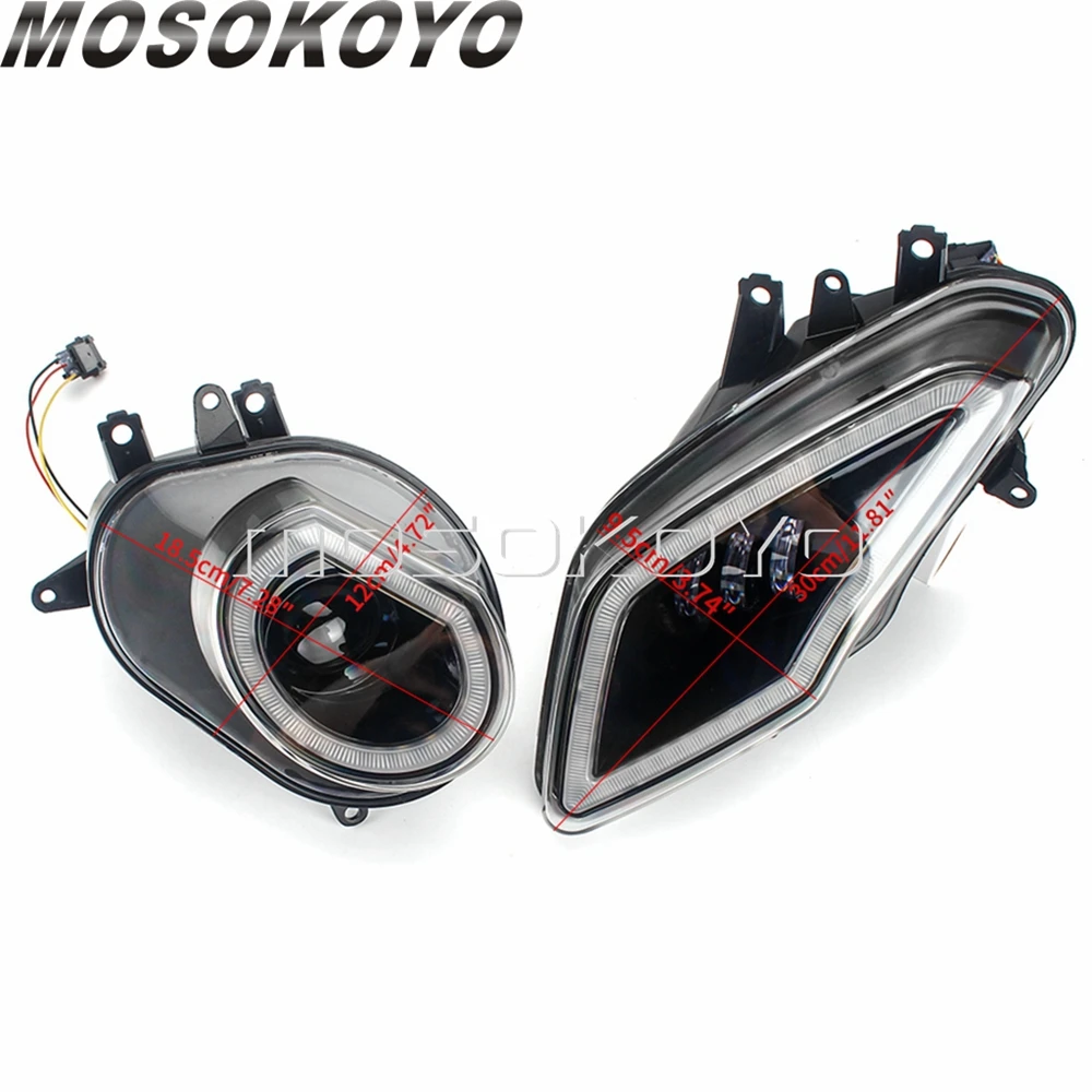 12V Motorcycle LED Lights Replacment Headlight for BMW S1000RR 2009-2014 Waterproof High Low Beam DRL Angels Eye Ring Headlamp