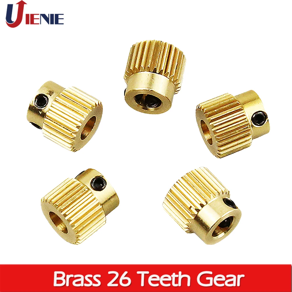 3D Printer Extrusion Wheel Special Brass Extrusion Wheel 26 Tooth Gear for Anet A8 A6 CREALITY 3D Printer Extruder Filaments