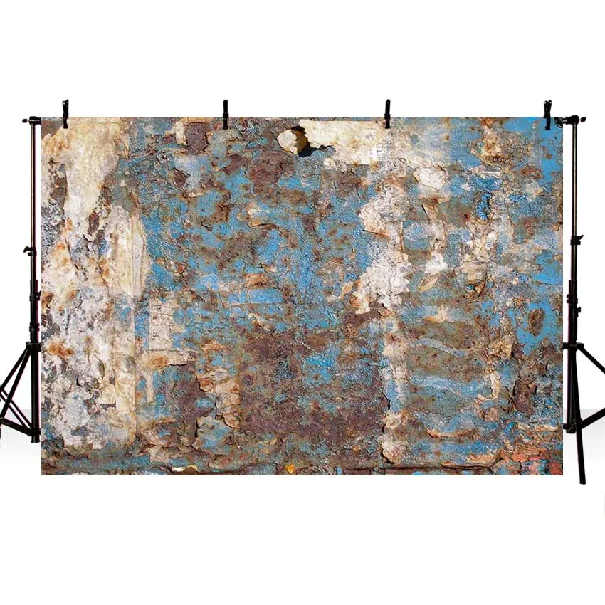 Avezano-Parede de cimento para estúdio fotográfico, pedra pequena, fundo de ferro manchado enferrujado sujo, decoração de fotografia, adereços de estrada
