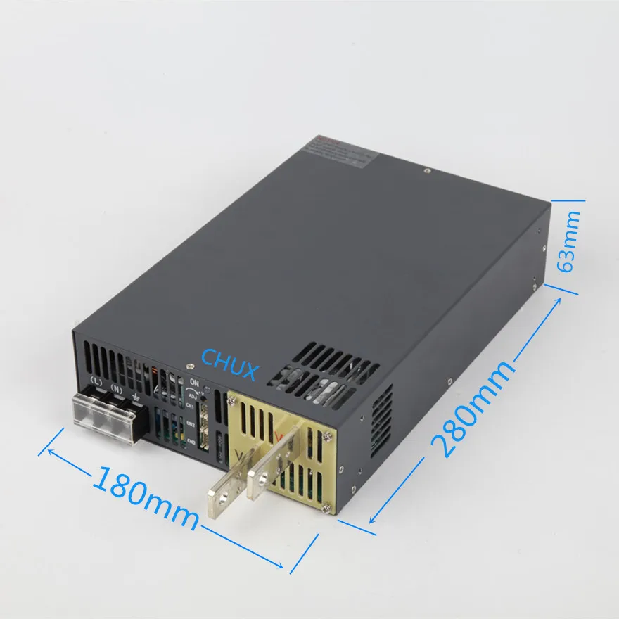 Imagem -03 - Chux-fonte de Alimentação Ultrafina Transformador em Led Controle de Sinal 3000w 12v 15v 24v 36v 48v 60v 72v 80v 110v 200v