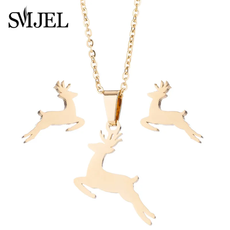 Winter Fashion Snowflake Necklace & Earrings Set