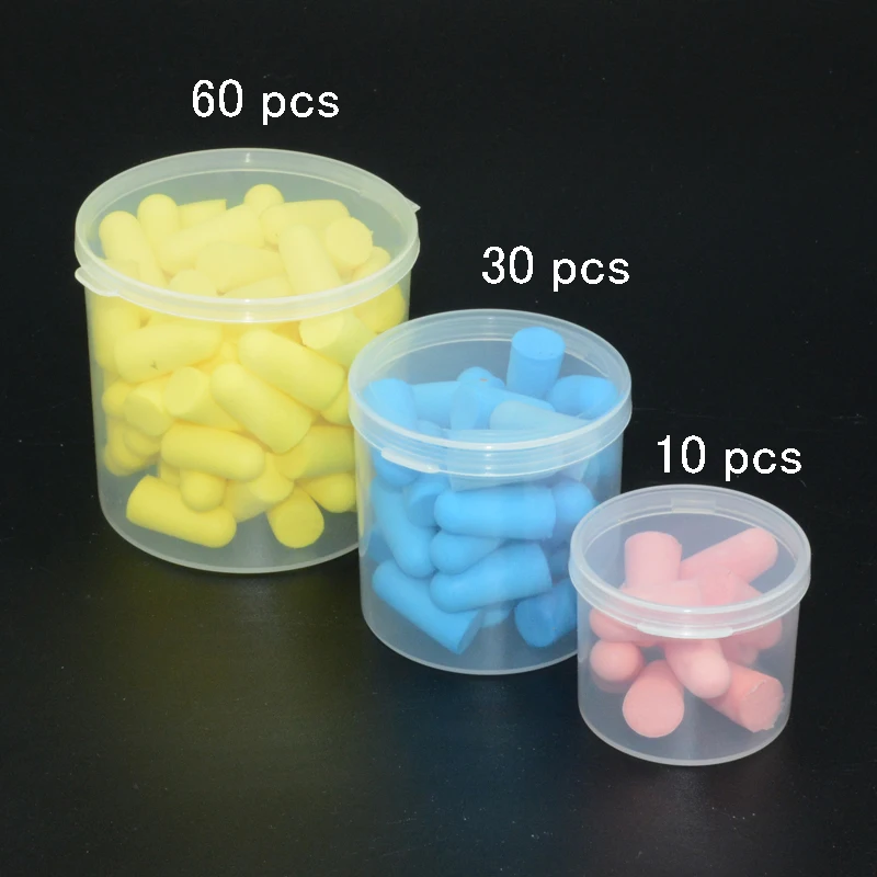 60 Pcs Earplugs For Sleeping Anti-Noise Antinoise Ear Plugs Oordopjes Tapones Oido Ruido Sponge Noise Canceling Reduction Sleep