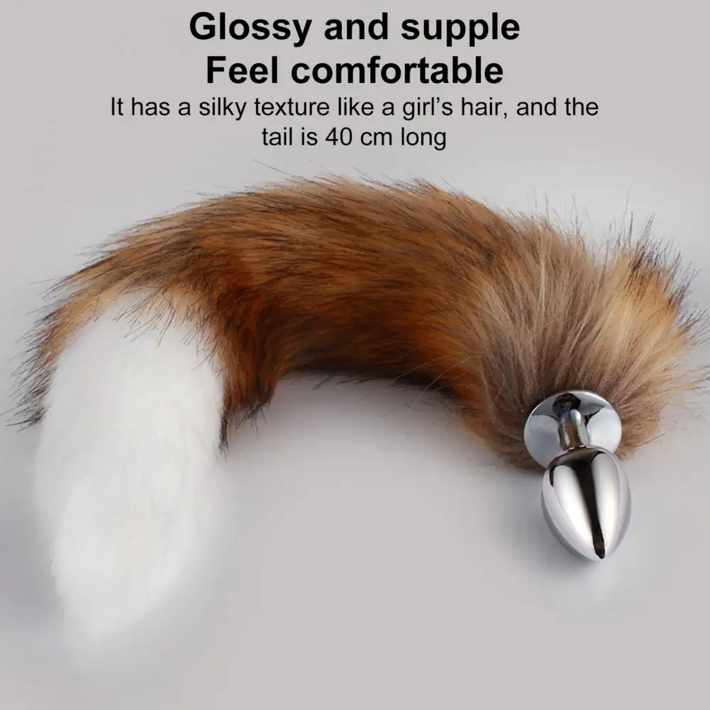 Prostate Toy Comfortable Hands Feeling Butt Plug Artificial Fox Tail Male Prostate Anal Stimulator