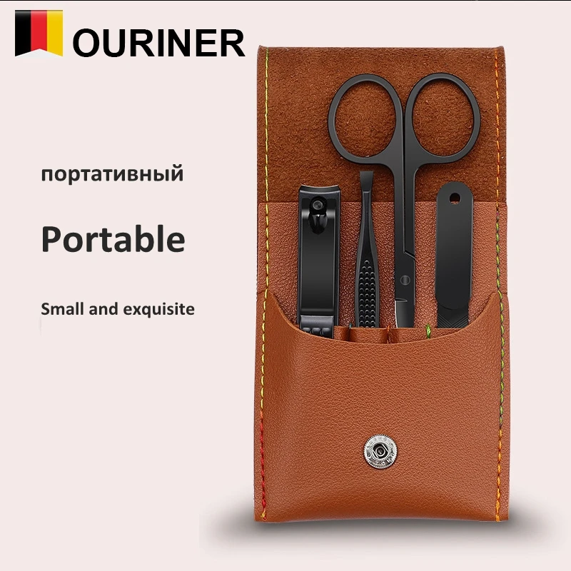 Tragbare Nagel Schere set Maniküre-set Pediküre kit Edelstahl Nagel Knipser Werkzeug Travel Pflege Fall