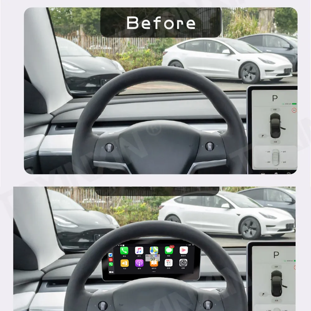 

Digital Performance LCD 10.25'' Touched Display Dashboard For Tesla Model 3 Y Support Wireless Carplay Android Auto