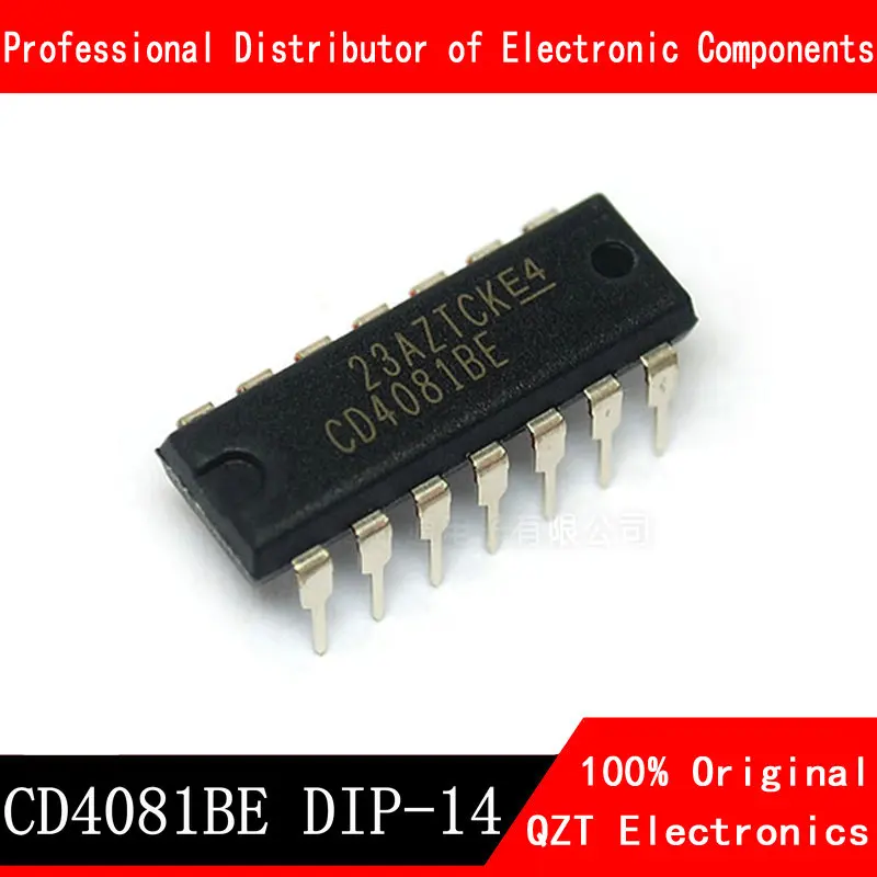 10pcs/lot CD4081BE DIP14 CD4081 DIP 4081 4081BE DIP-14 new and original IC