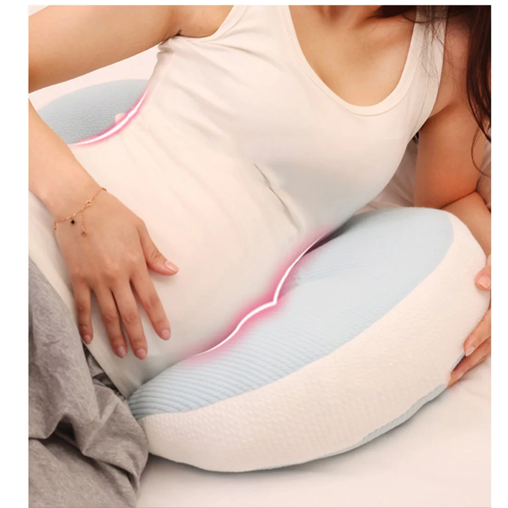 Pregnancy Pillow Sleeping Bamboo Fiber Pillow Pregnancy Washable U Shape Pillow Side Sleeper Maternity Belly Support Pillow