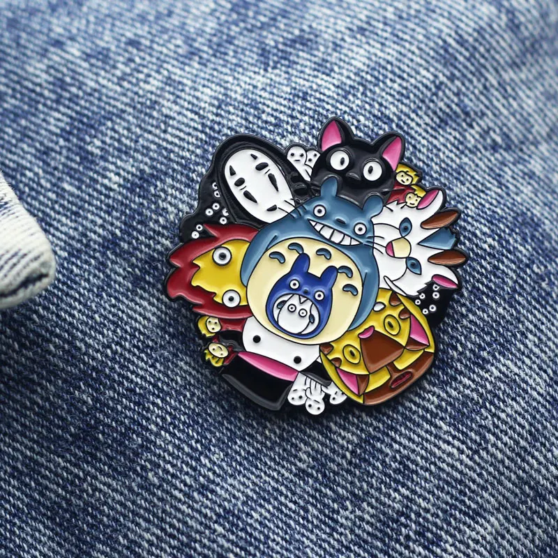 Interesting Classic Cartoon Comic Brooch Metal Enamel Lapel Badge Collect Denim Jacket Backpack Pin Children Fashion Gifts