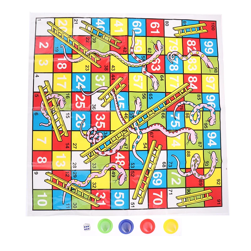 

Snake Ladder Educational Kids Children Toys Interesting Board Game Set Portable Flying Chess Board Family Board Game