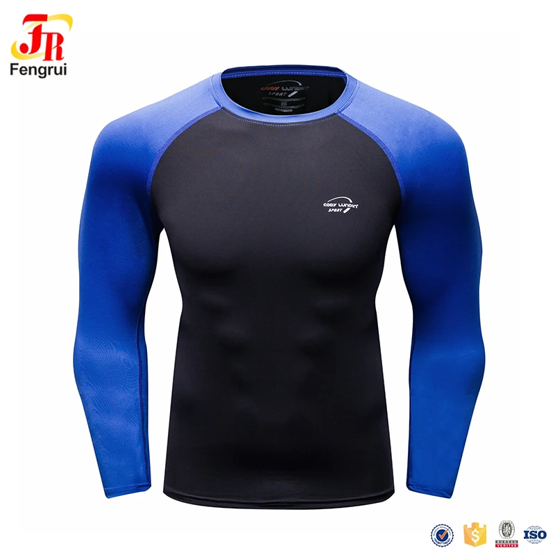 Cody Lundin Sportswear Men Tshirt Custom Logo Blank Running for Men Workout Fitness Compression Long Sleeve Rashguard