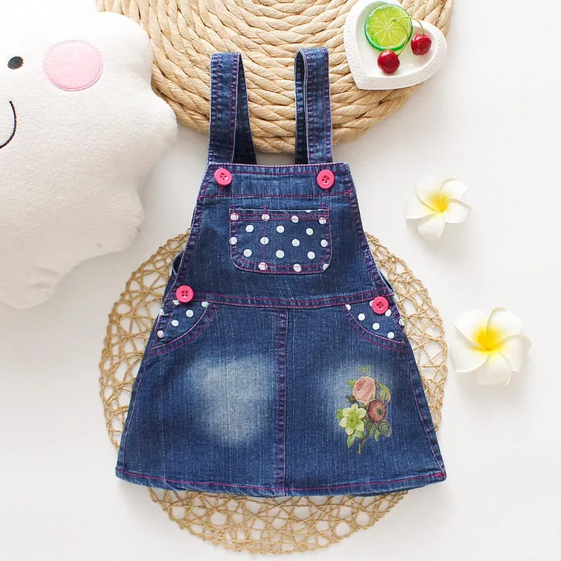 IENENS Baby Girl Dress Clothes Jeans Skirts Children Kids Girls Denim Clothing Skirt Toddler Infant Jumper Skirt 1 2 3 Years