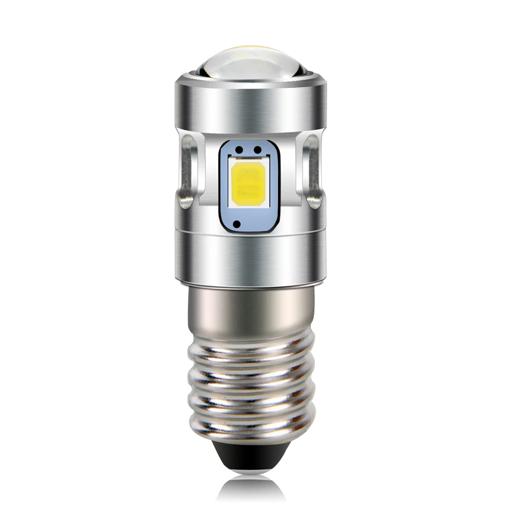 AliExpress Ruiandsion RUIANDSION 1Pcs E10 LED Screw Bulb for Old Flashlight 500Lm Bicycle Torch Lighting 6000K 4300K Compatible with 3V 4.5V 6V