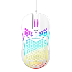 하이엔드 경량 USB 유선 RGB 게임용 마우스 7200DPI 벌집 쉘 인체공학적 컴퓨터 PC 데스크탑 블랙 화이트 핑크 New