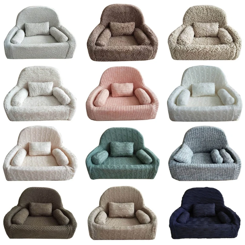 Newborn Photography Props Baby Posing Sofa Pillow Infant Photo Shooting Chair Decoration Fotografia Accessories 4 Pcs/Set