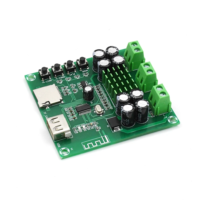 UNISIAN TPA3116D2 Audio Amplifier Board TPA3116 2.0 Channel Power Amplifier module Support Bluetooth 5.0 USB disk TF card Player