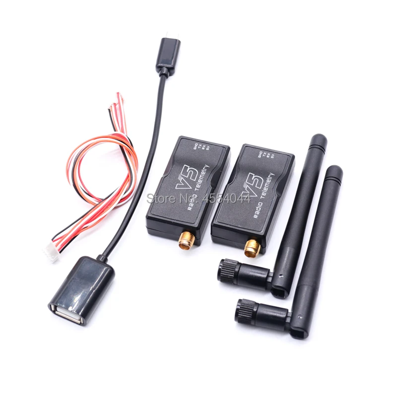 3DR Radio V5 Telemetry 433Mhz 915Mhz 100MW/500MW Air and Ground Data Transmit Module with OTG cables for APM 2.8 /Pixhawk 2.4.8