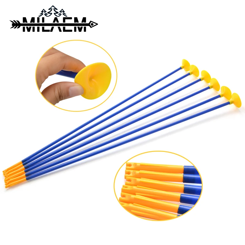 6/12 pcs Archery Plastic Safe Sucker Arrow 7.6 mm OD Children Game Shooting Plastic Arrows For Kid Outdoor Shooting Accessories