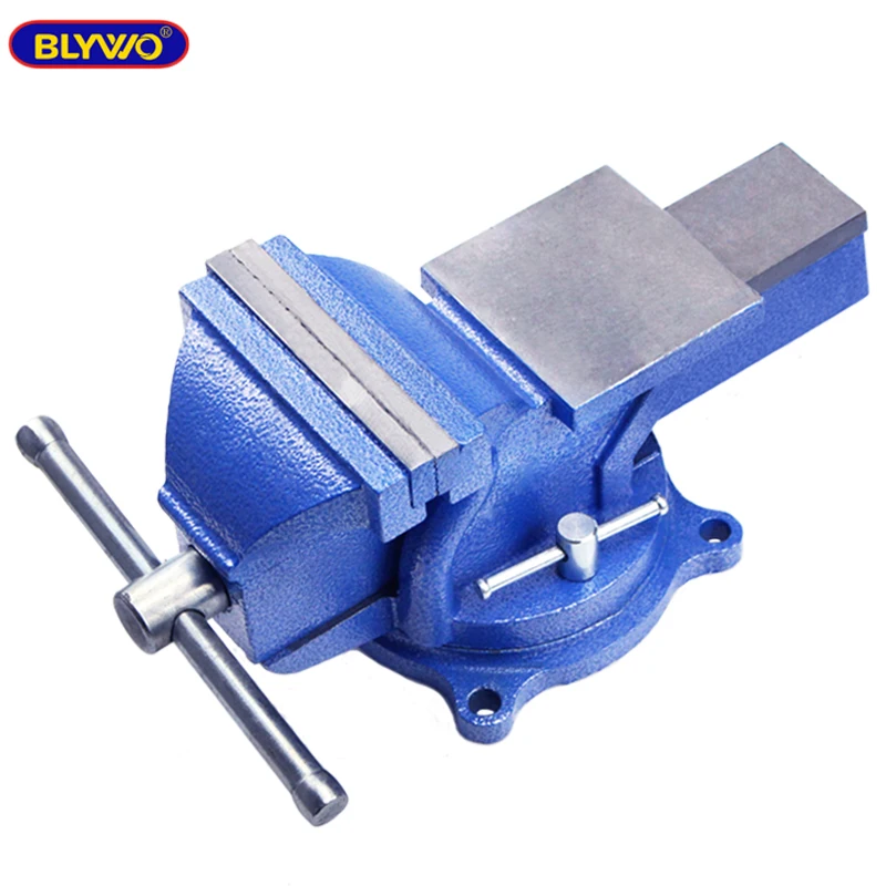 5inch 360 Degree Swivel Base Cast Iron Bench Vise With Anvil Vice Rotary Adjustable Clamp tools