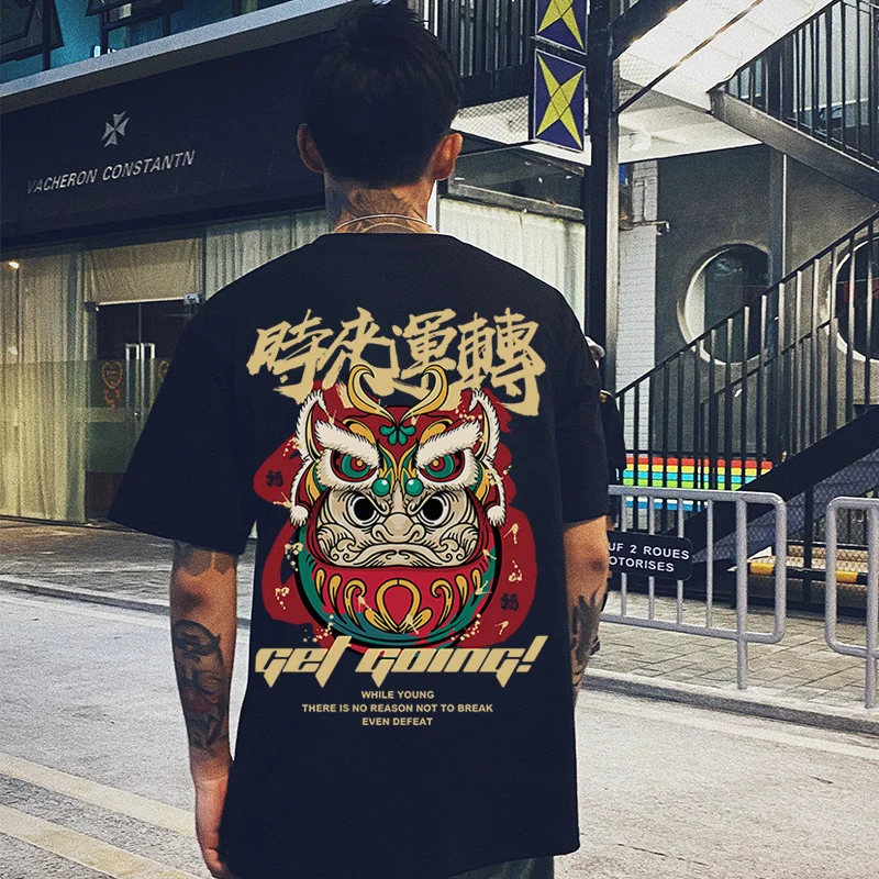 Футболка в стиле хип-хоп с принтом 