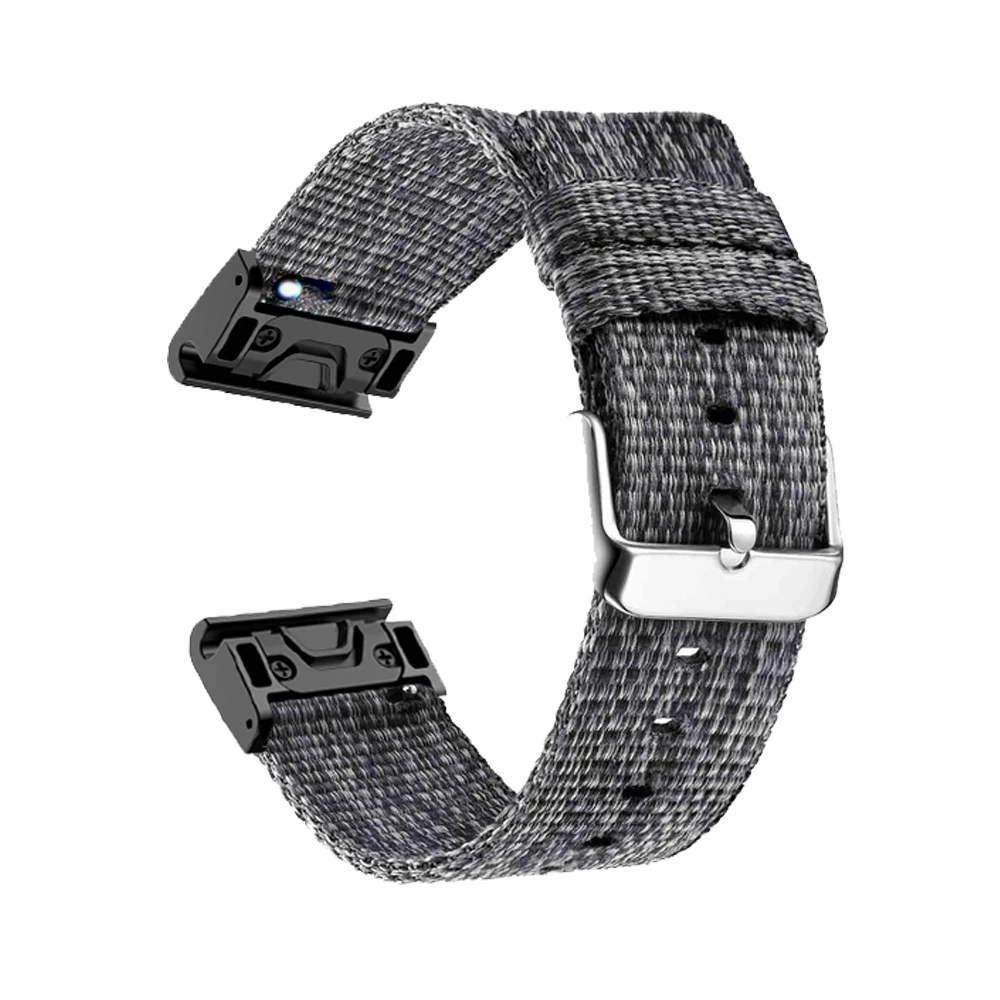 Untuk Garmin Fenix 6 6X Pro 5 5X Plus Forerunner 945 935 Hampir S60 S62 Tali Jam Tangan Nilon Anyam Mudah Dipasang Tali Pergelangan Tangan