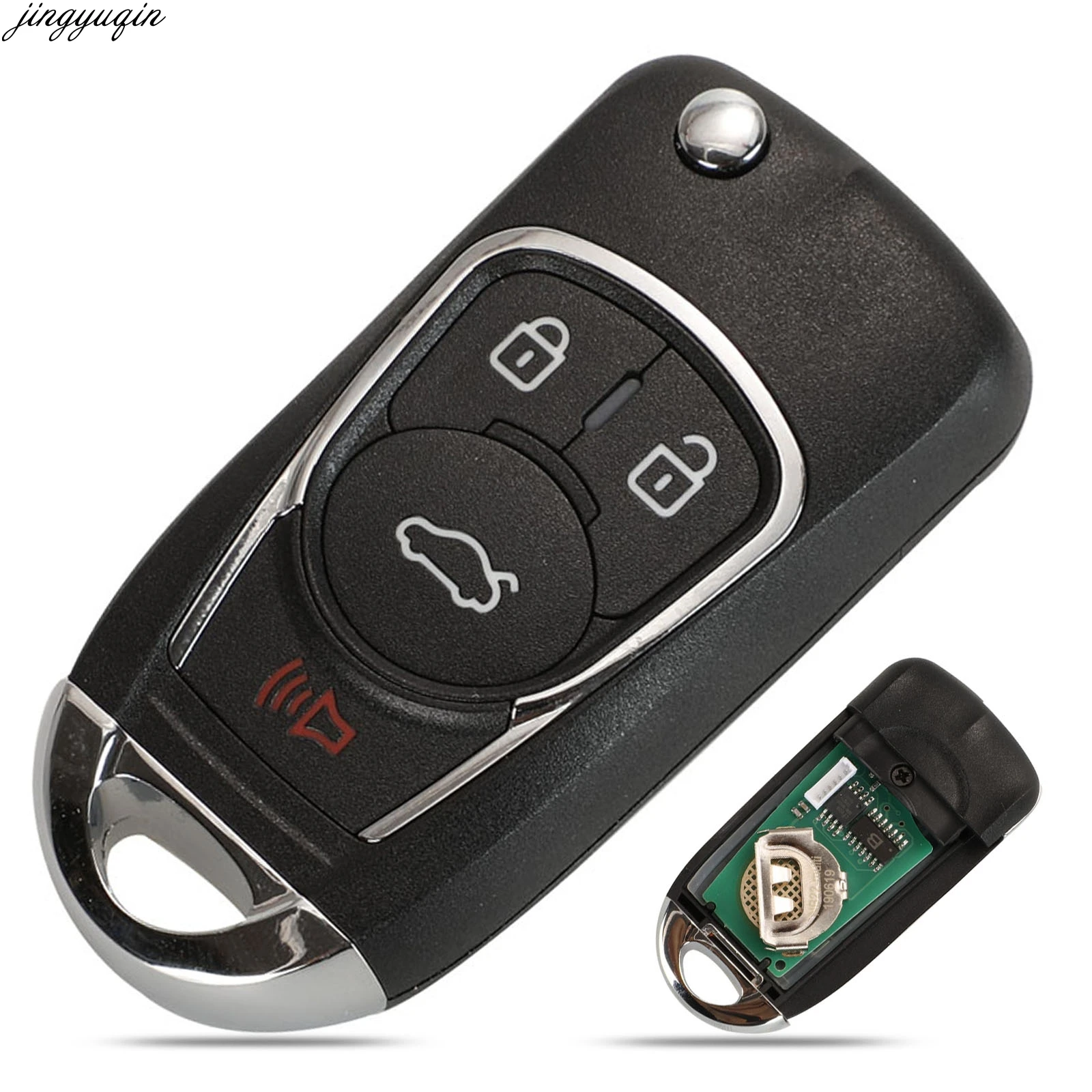 

Jingyuqin Remote Control Car Key NB Series NB22-4 For KD900 URG200 Master Universal Multi-functional 4 Button Fob