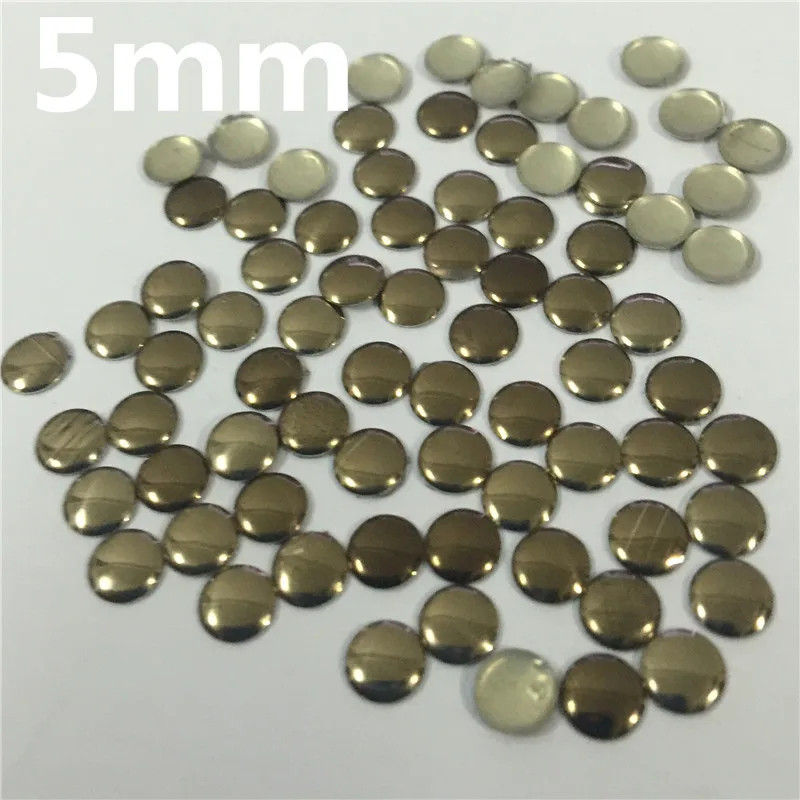 500pcs 5mm Round Antique Bronze Hot Fix Rhinestuds Metal Studs Iron-on hotfix Metalic rhinestuds heat transfer For Garments