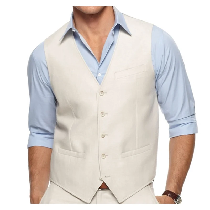 Men Waistcoat,Custom Made Men Linen Vest,Tailor Made Wedding Men Vest,Suit Vest Groom Dress