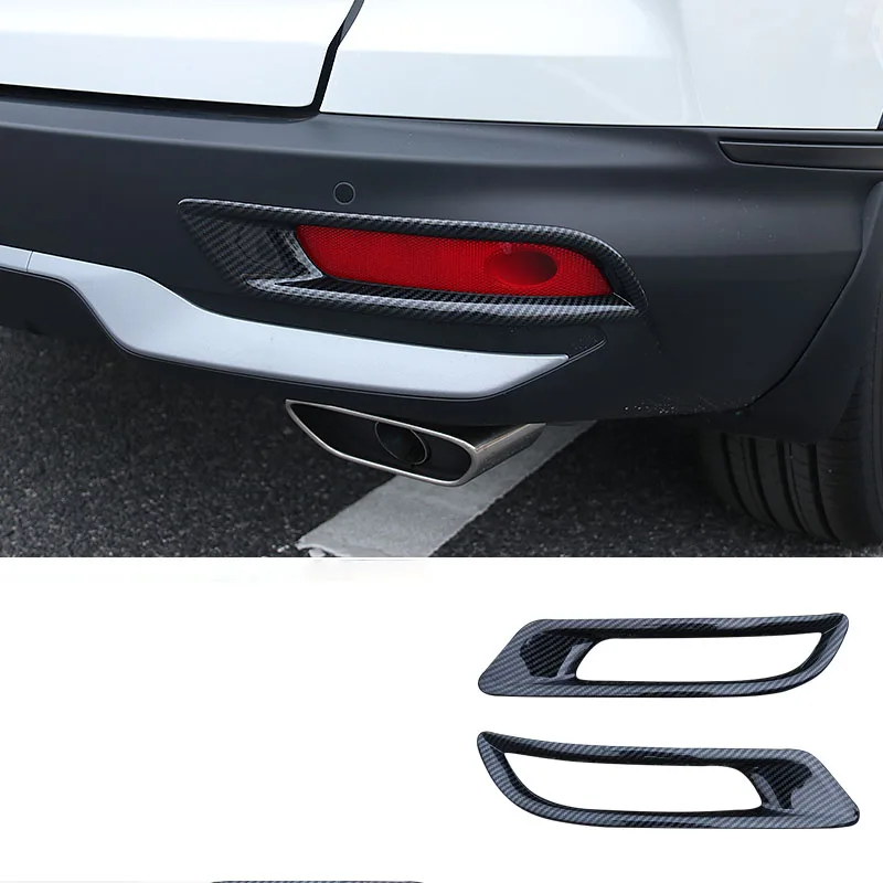 For Honda CRV CR-V 2020 2021 ABS Chrome Carbon Fiber Tail Rear Fog Light Lamp Cover Trim Frame