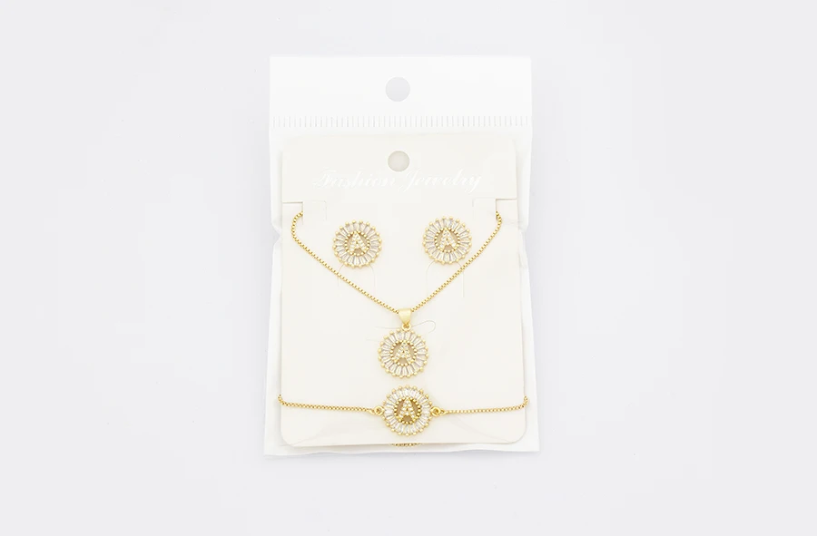Nidin Heißer 26 Buchstaben Schmuck Sets Halskette + Ohrringe + Armband Für Frauen Initial Alphabet Charme Kupfer Zirkon Party hochzeit Geschenk – Detail 3